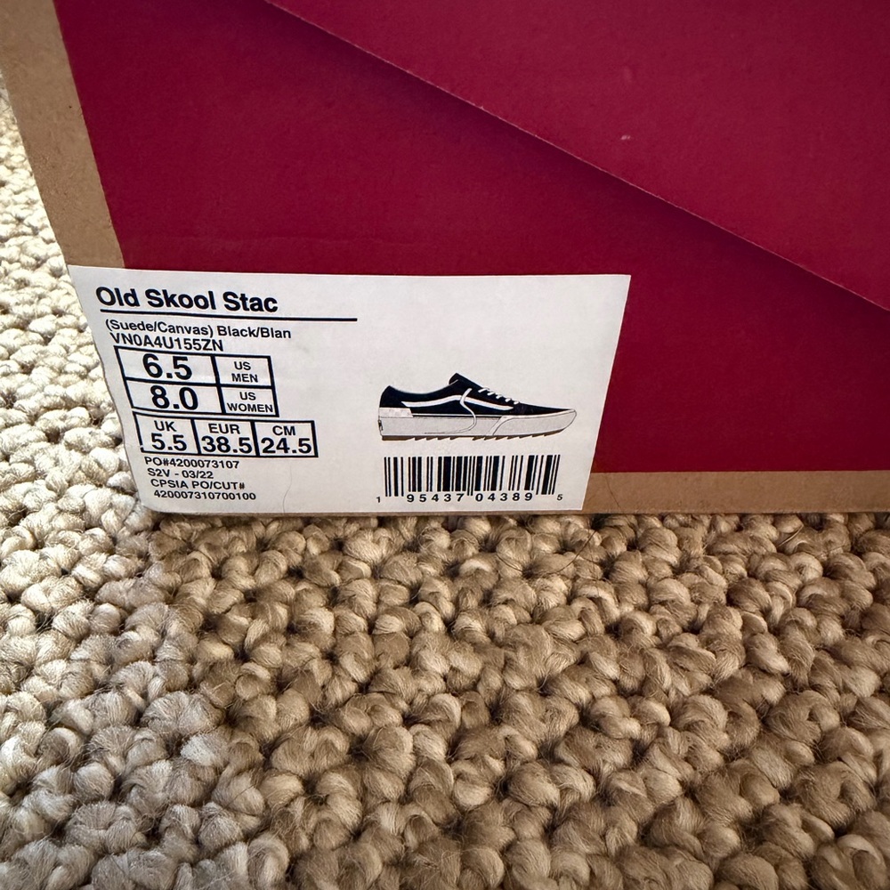 Vans Old Skool Stac Kids Sneakers - Black & White - Picture 2 of 9